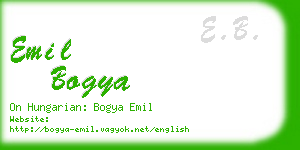 emil bogya business card